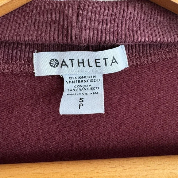 Athleta burgundy Maroon dance open front wrap soft knit cardigan size small - Picture 6 of 7
